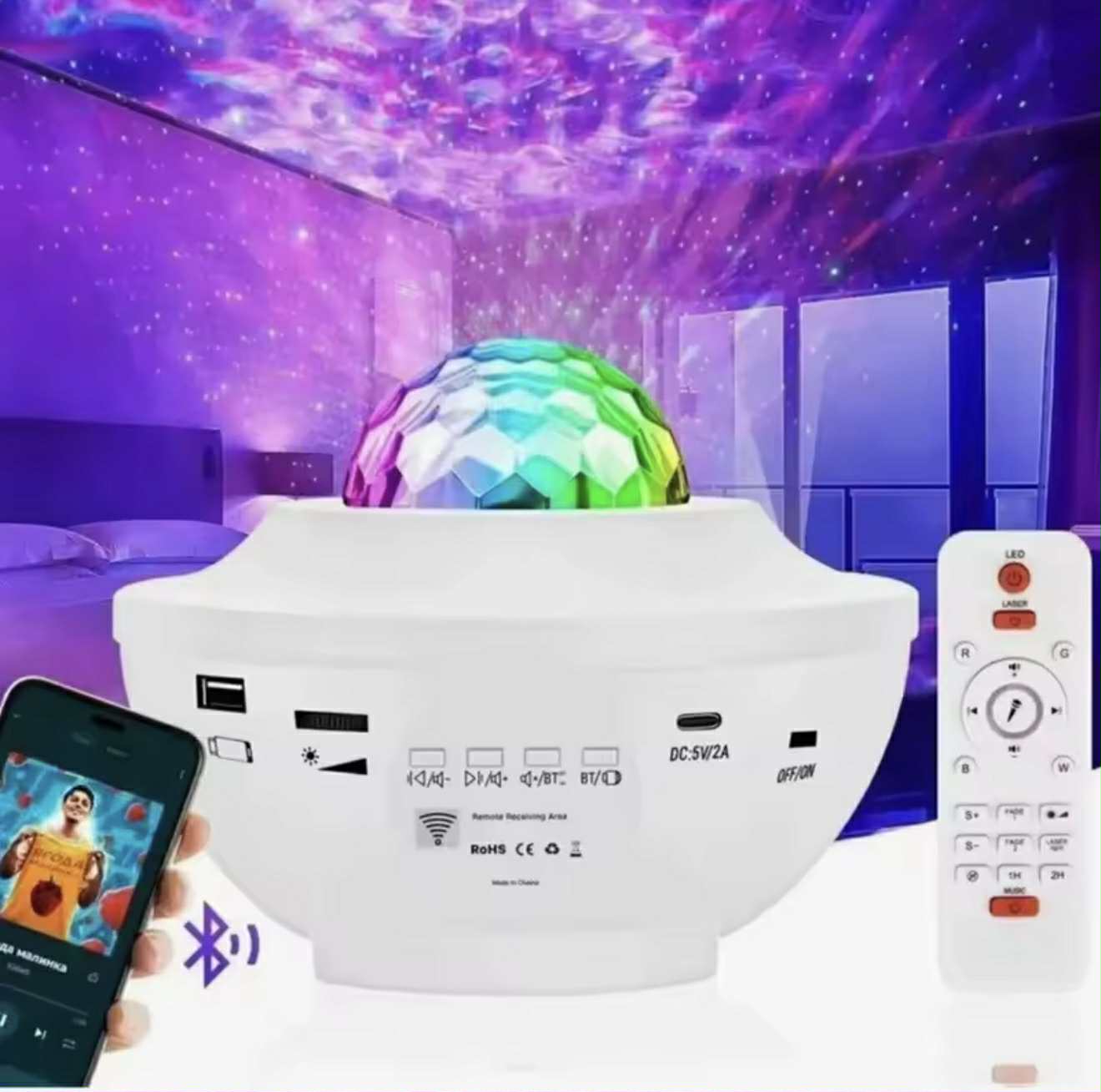Lampe Projecteur LED Étoile Projecteur Galaxie 21 Modes