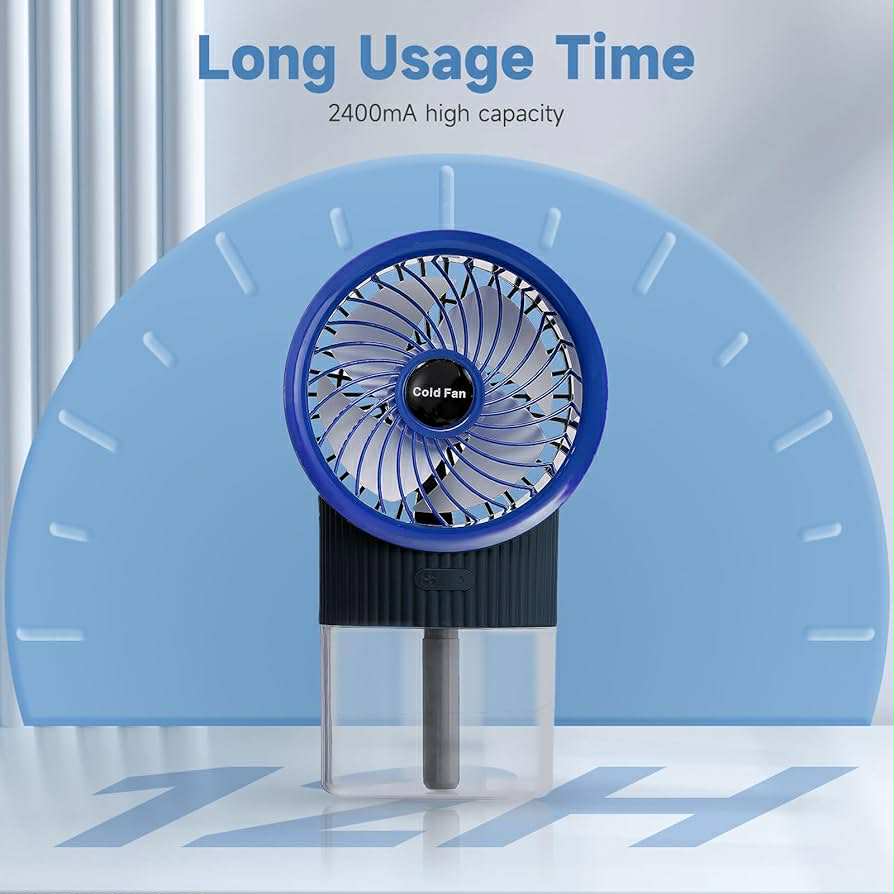 Ventilateur Portable Rechargeable avec Diffusseur et LED RGB