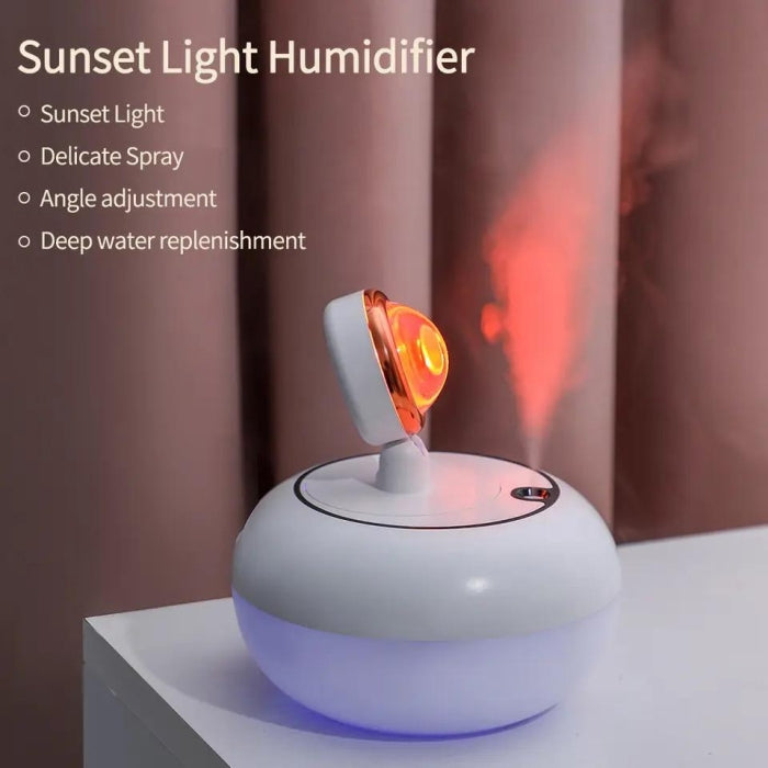 Lampe De Coucher De Soleil Rechargeable Avec Diffuseur D'huile Essentielles