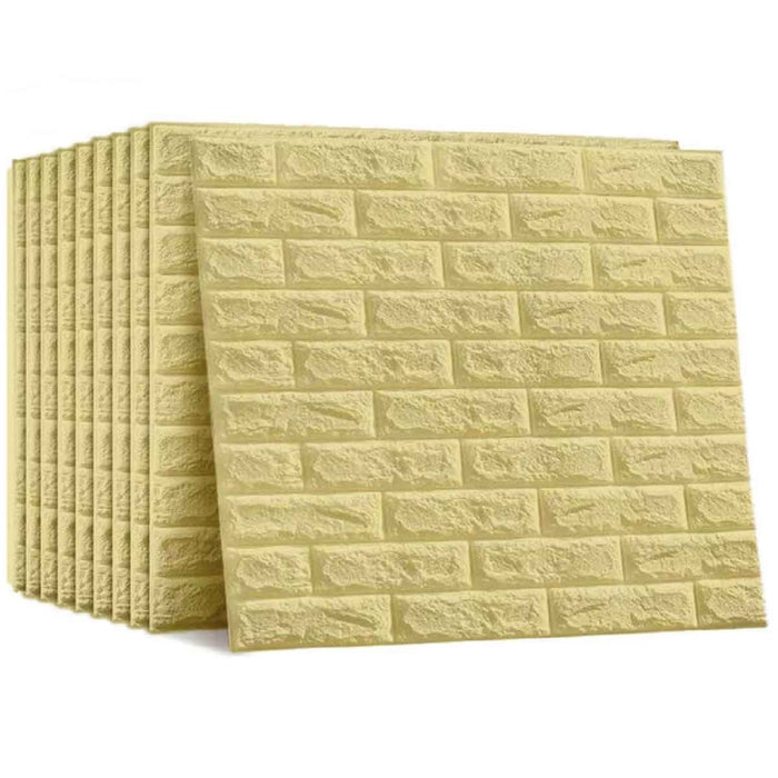 Pack de 10 Panneaux Muraux Adhésifs Anti-Humidité 3D - 77 * 70 cm