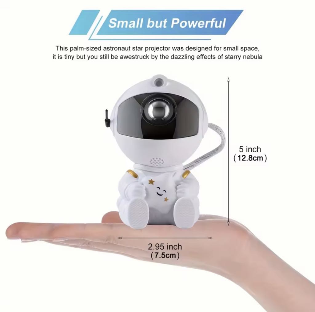 Jeux De Lumière Forme Robot En Blanc - Astronaute Projection Galaxy
