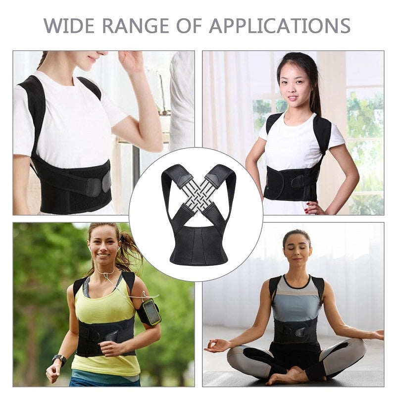 Correcteur de Posture de Renfort Dorsal, Stabilisateur de Posture de Correction de Posture d'épaule Lombaire