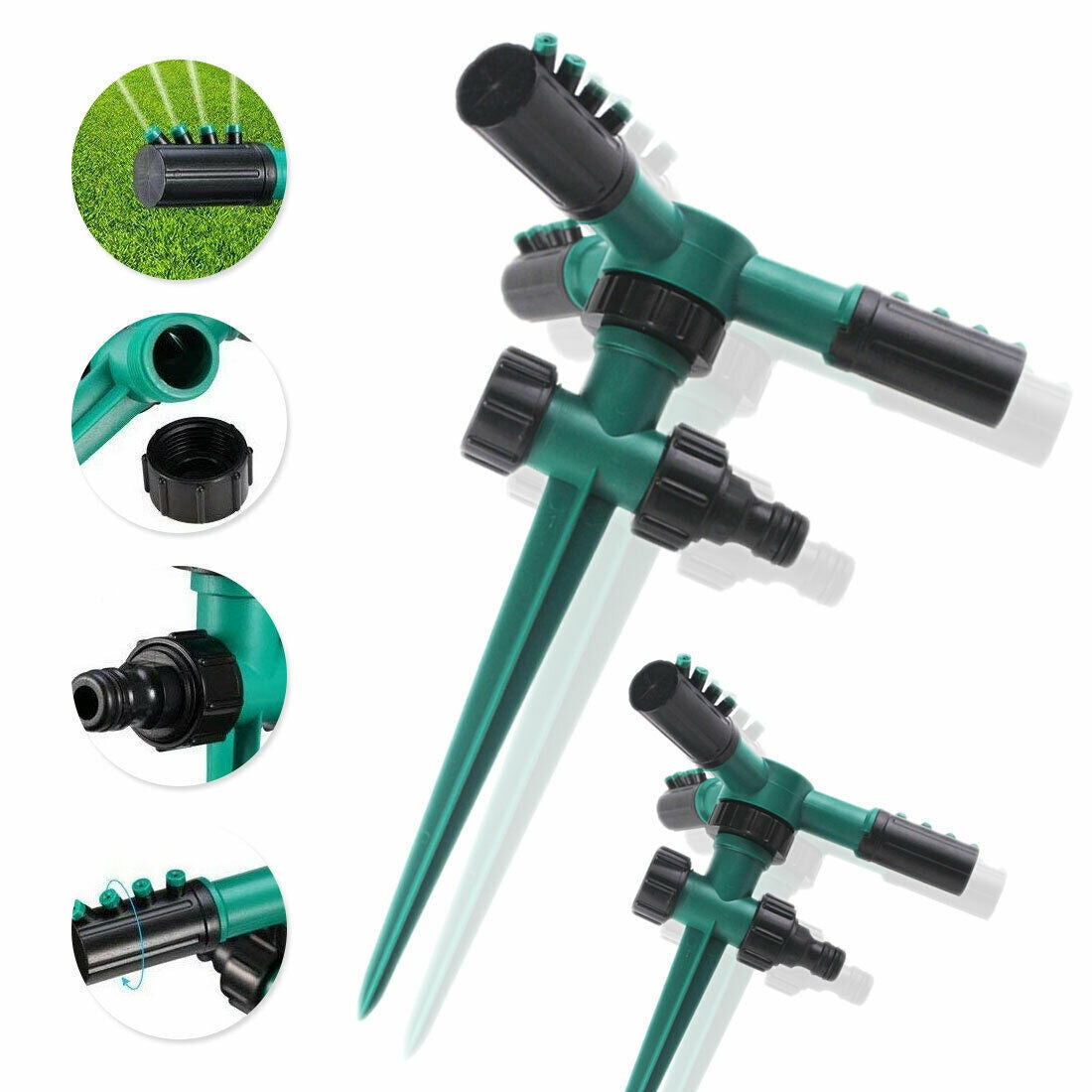 Arroseur Avec Rotation Automatique 360 Degrés Et 12 Jets