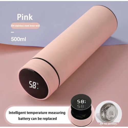 Thermos Isotherme En Acier Inoxydable Avec Afficheur De Température 500 ML