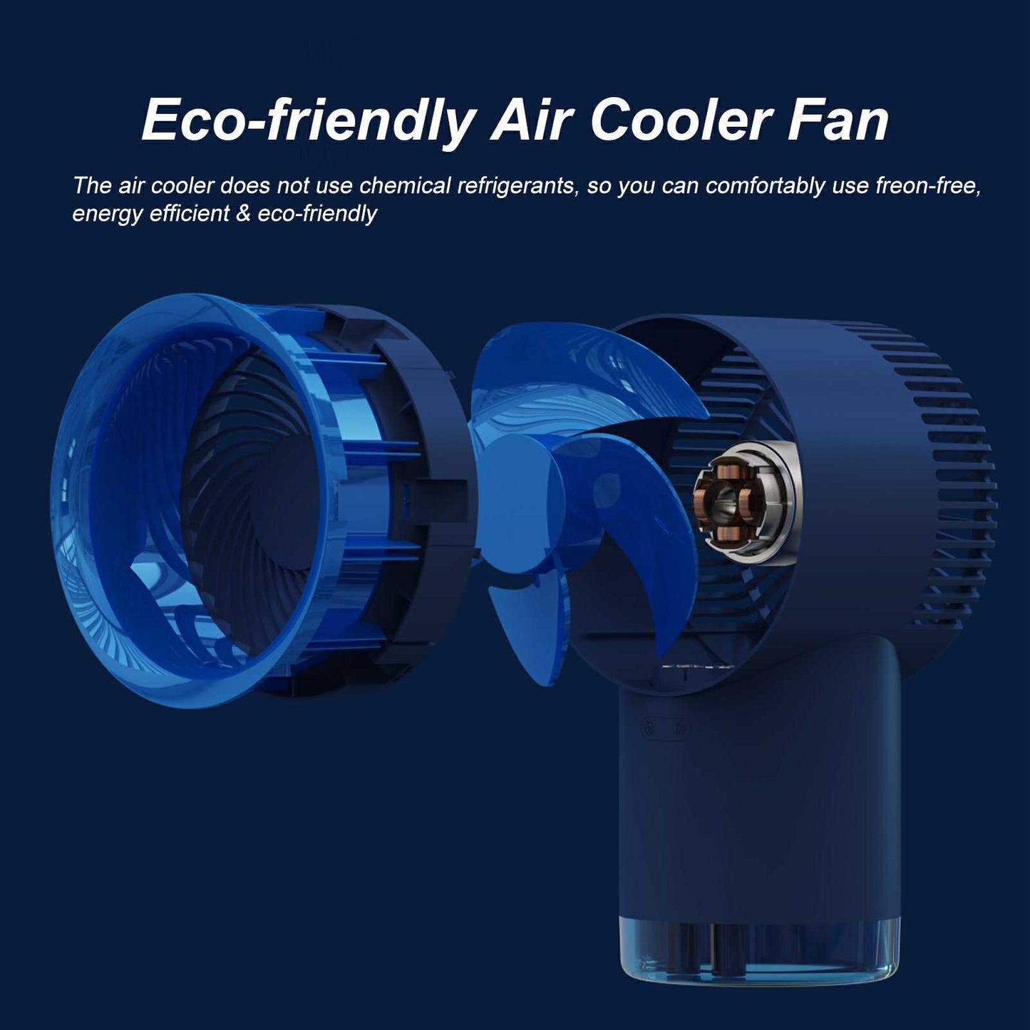 Ventilateur Refroidisseur d'Air Rechargeable avec Diffusseur et LED RGB