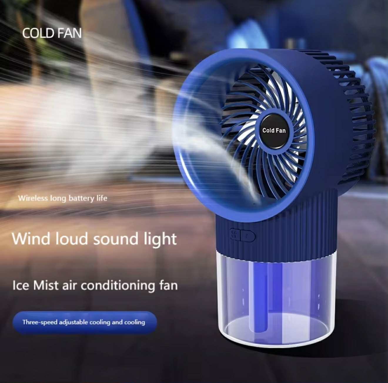 Ventilateur Portable Rechargeable avec Diffusseur et LED RGB