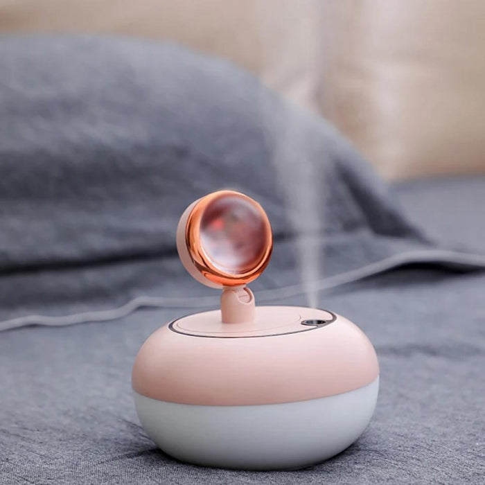 Lampe De Coucher De Soleil Rechargeable Avec Diffuseur D'huile Essentielles