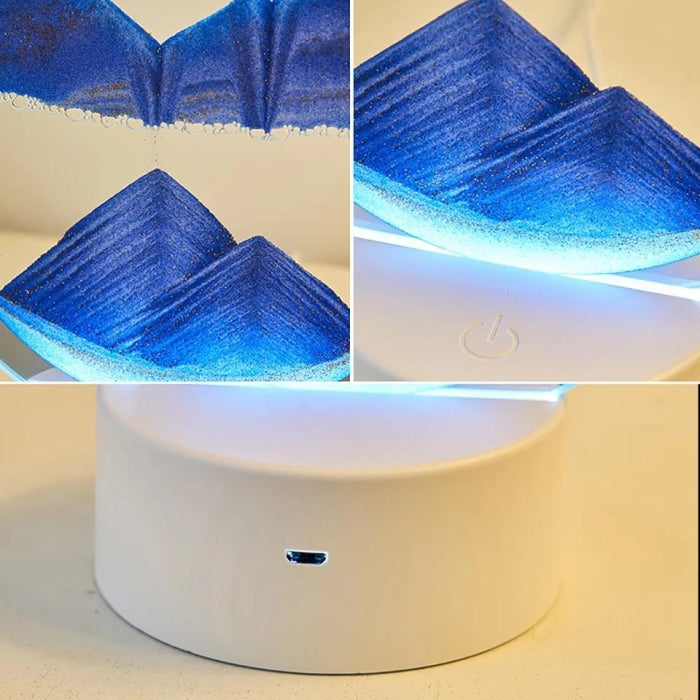 Art De Sable 3D Mobile En Verre Circulaire Avec Led RGB