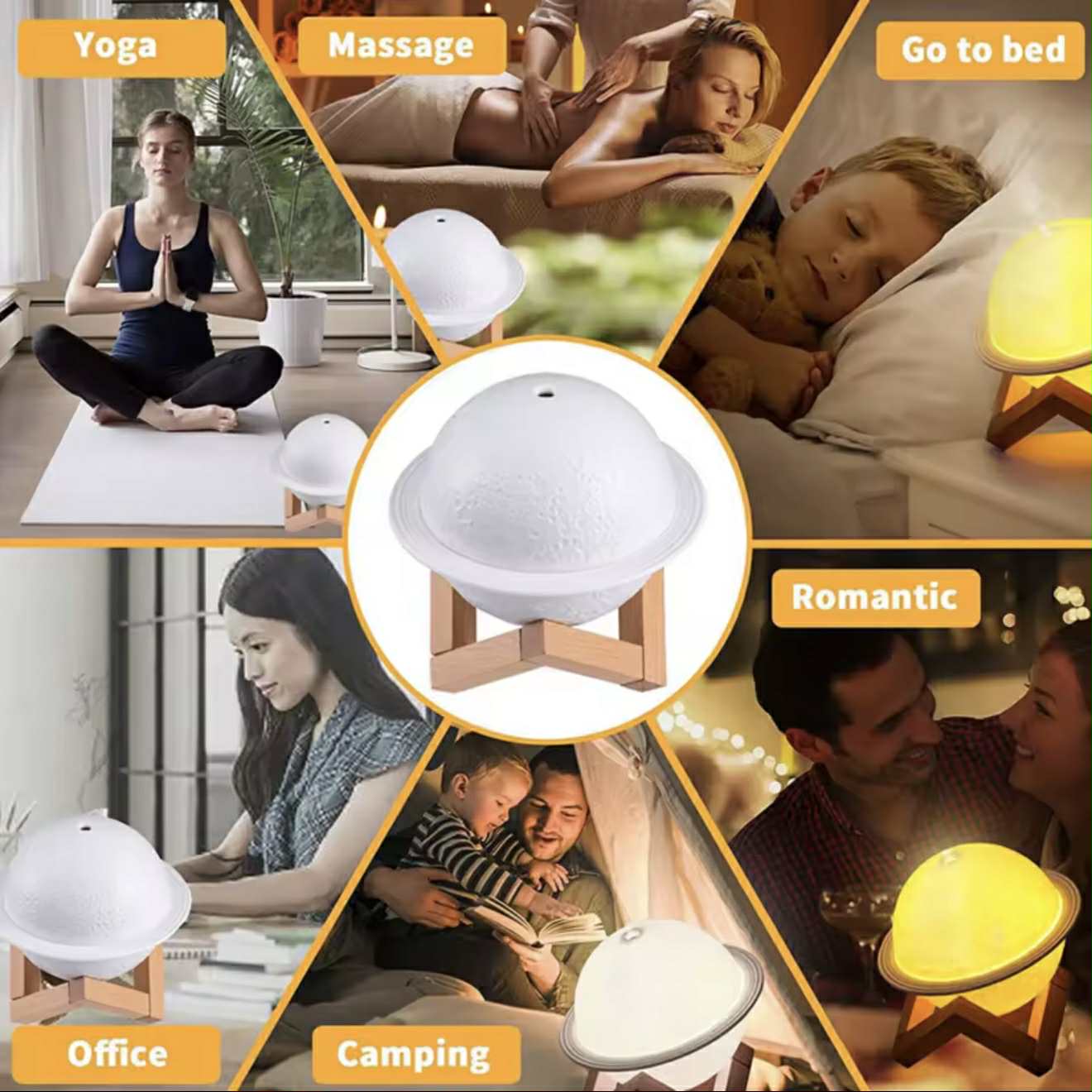 Aroma Diffuseur Électrique D'Huiles Essentielles Motif MOON 200 Ml