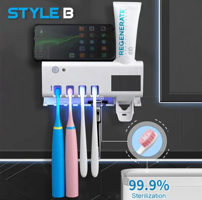 Stérilisateur De Brosse A Dents Avec Distributeur Automatique De Dentifrice