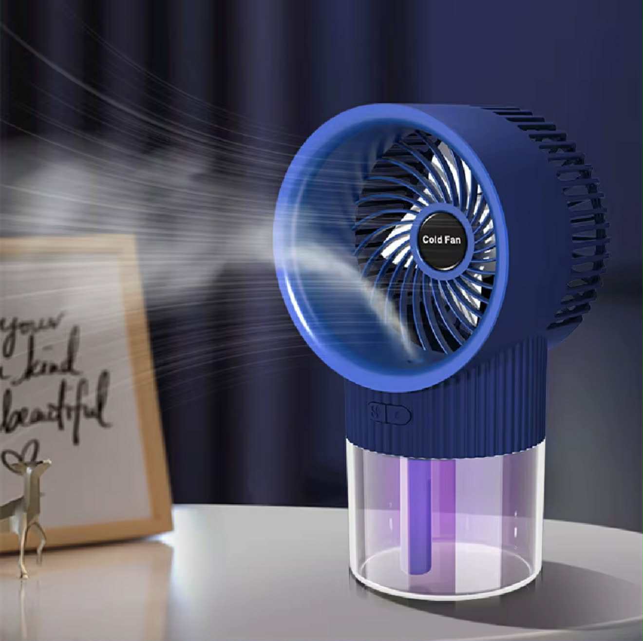 Ventilateur Portable Rechargeable avec Diffusseur et LED RGB
