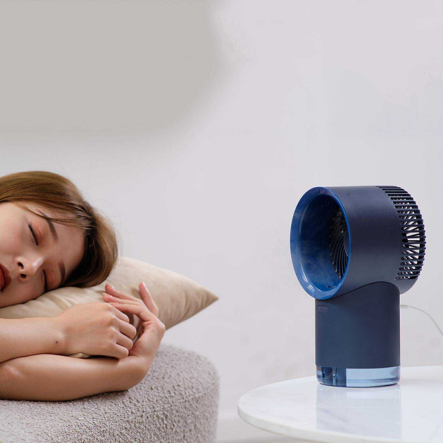 Ventilateur Refroidisseur d'Air Rechargeable avec Diffusseur et LED RGB
