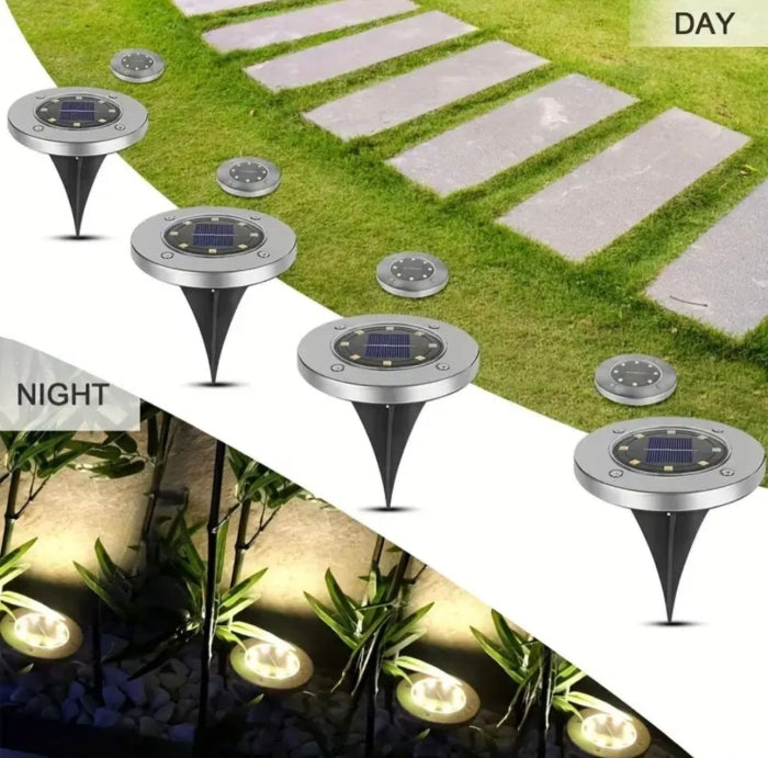 Applique Solaire Extérieur De 8 Voyants Solaires À LED