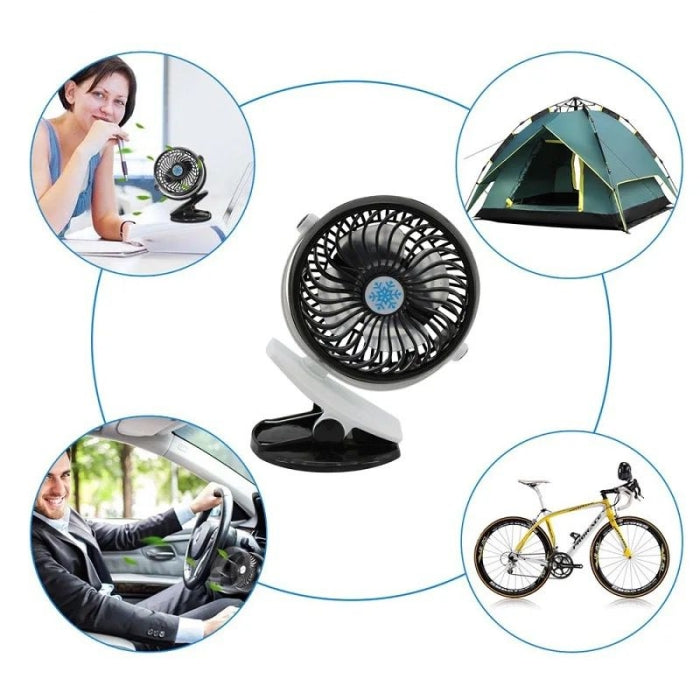 Ventilateur Sans Fils Portable Rotatif Et Rechargeable
