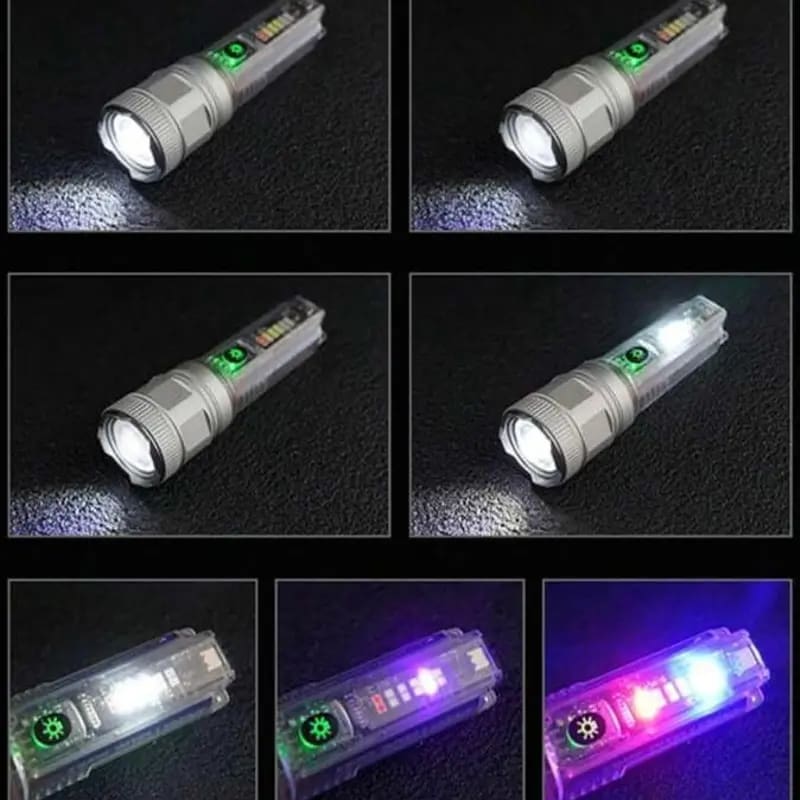 Lampe torche led haute puissance détecteur uv avec clip 8 modes