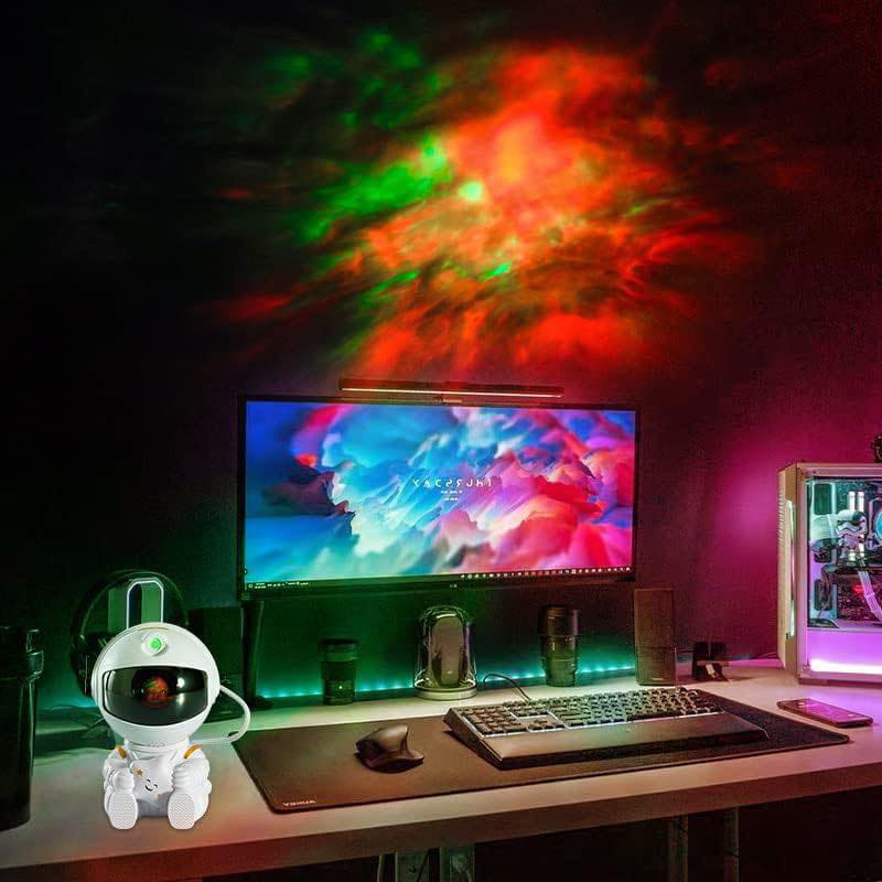 Jeux De Lumière Forme Robot En Blanc - Astronaute Projection Galaxy