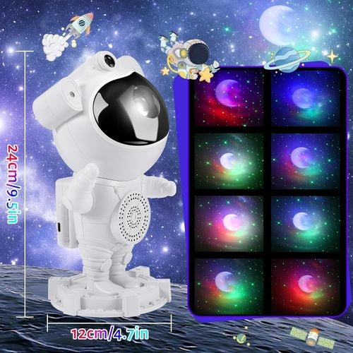 Jeux De Lumière Forme Robot - Haut-Parleur Bluetooth Minuterie Et Télécommande