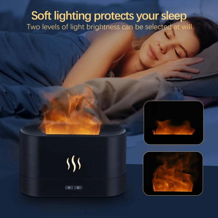 Diffuseur D'arômes Blanc Effet Flamme