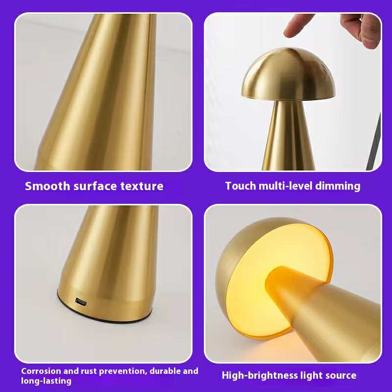 Lampe De Table Portables Sans Fil Rechargeable Avec Tactile