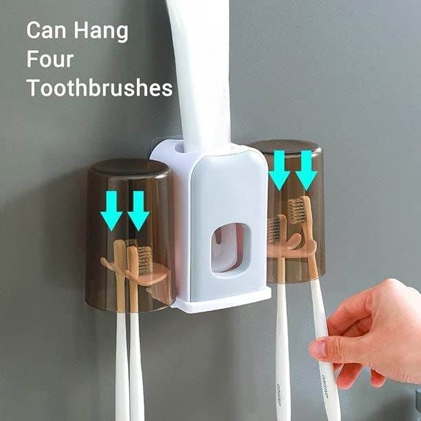 Distributeur De Dentifrice Avec Support Pour Brosse À Dents