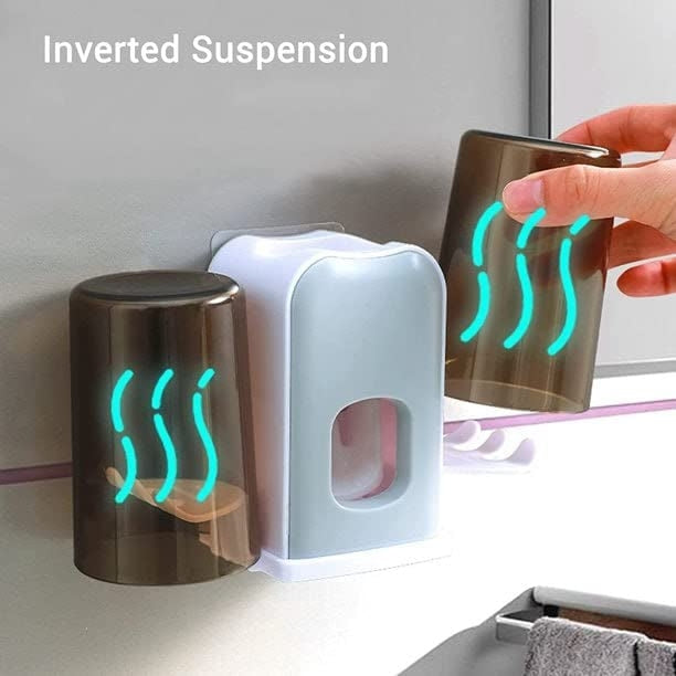 Distributeur De Dentifrice Avec Support Pour Brosse À Dents