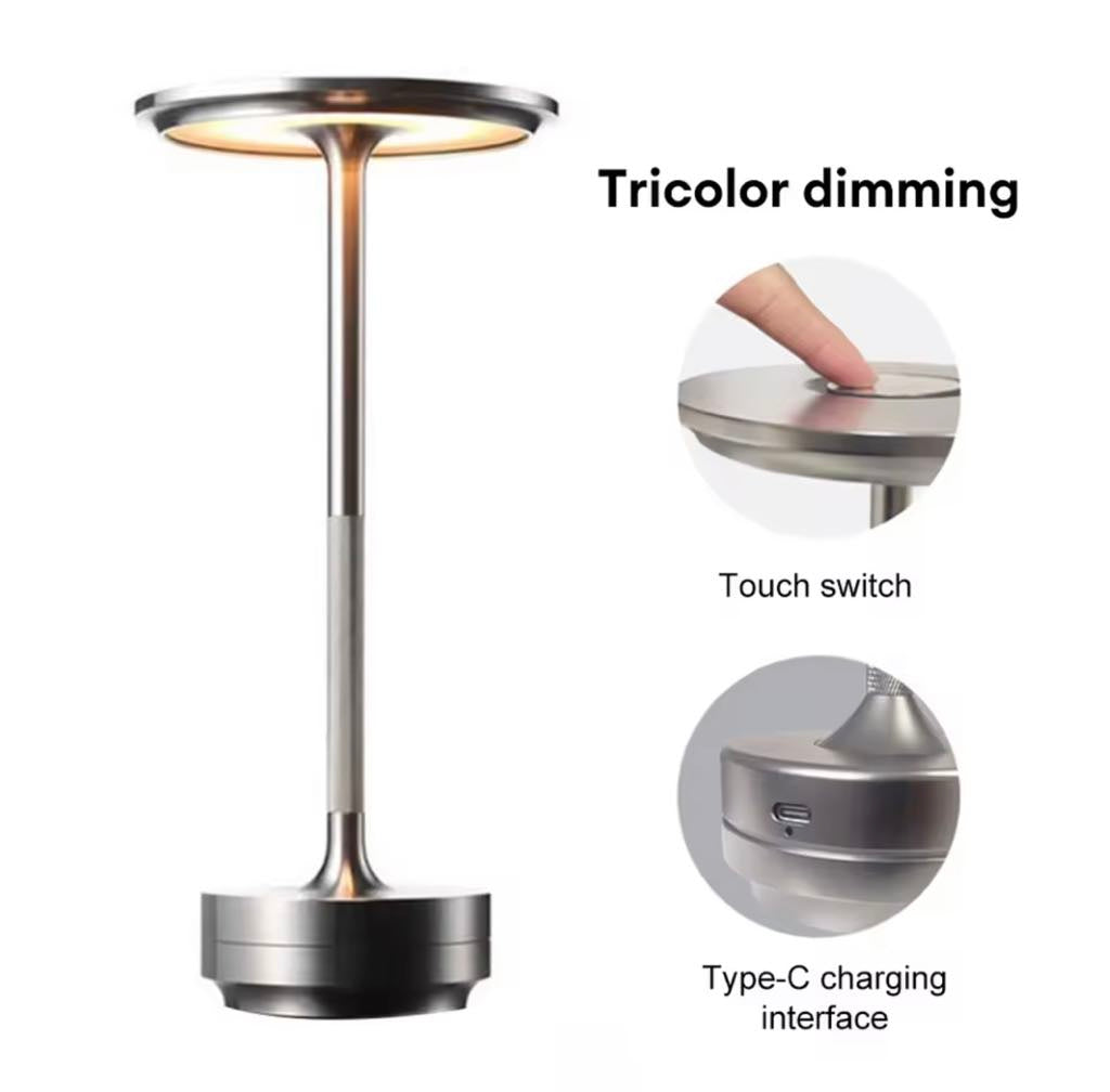 Lampe De Table Portables Sans Fil Rechargeable Avec Tactile