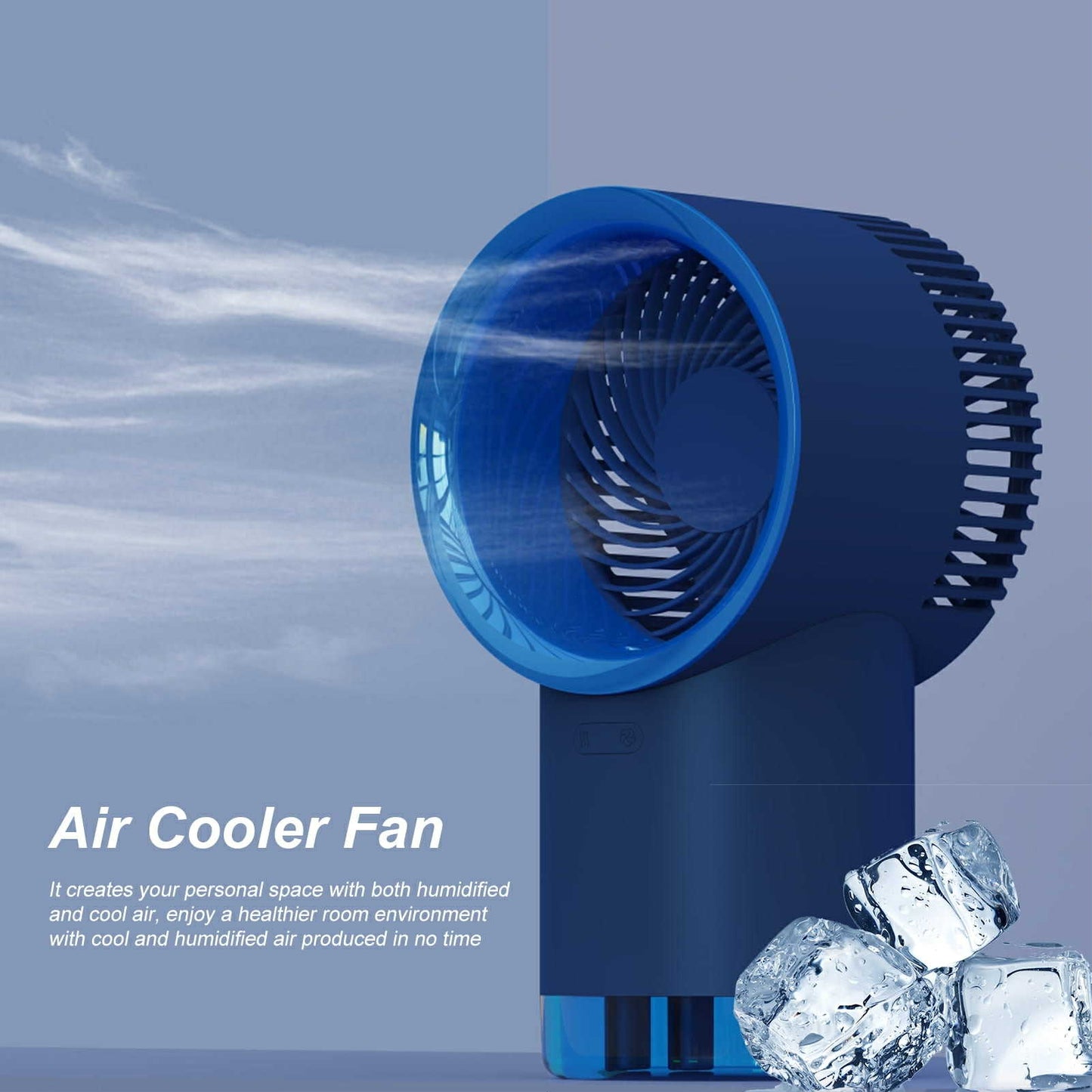 Ventilateur Refroidisseur d'Air Rechargeable avec Diffusseur et LED RGB