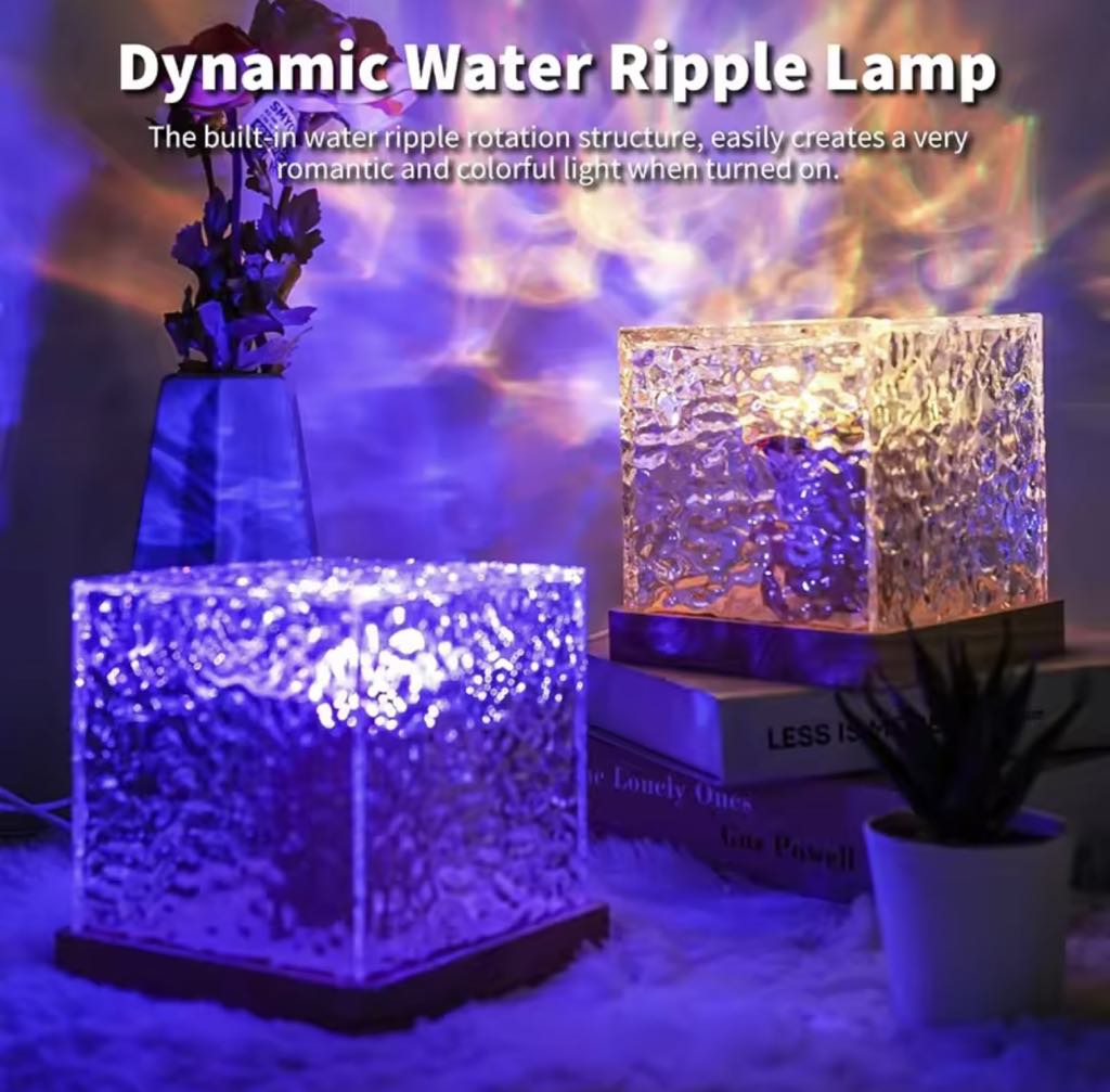 Lampe Projecteur à ondulation d'eau rotative RGB Tactile et avec télécommande