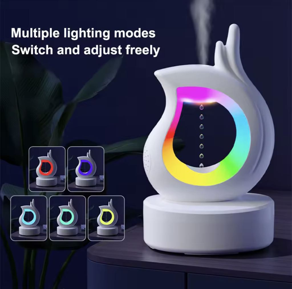 Diffuseur D'arômes , Anti-Gravité avec Haut-parleur Bluetooth et lumière RGB