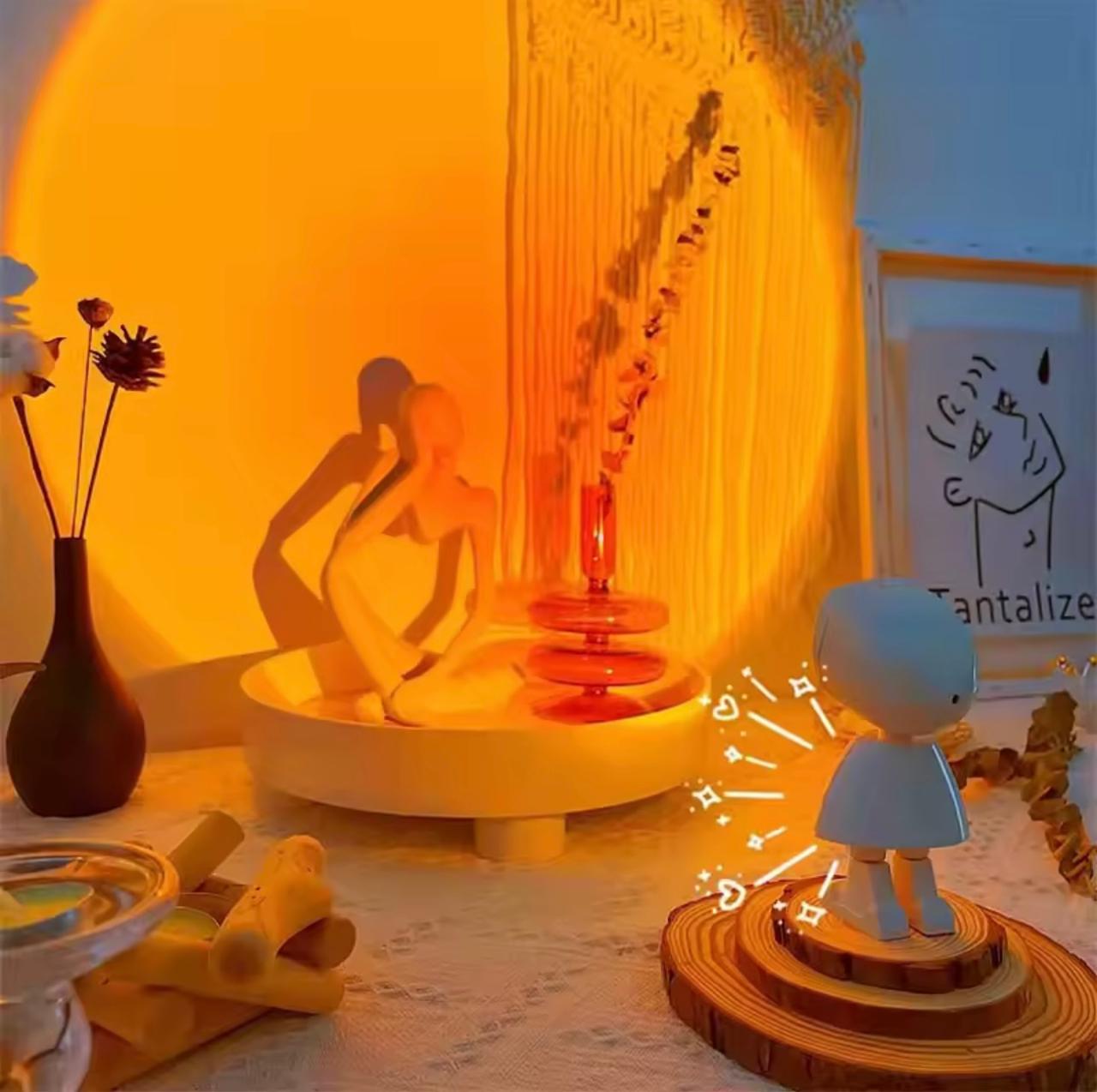 Astronaut Sunset Projection Lampe 360°