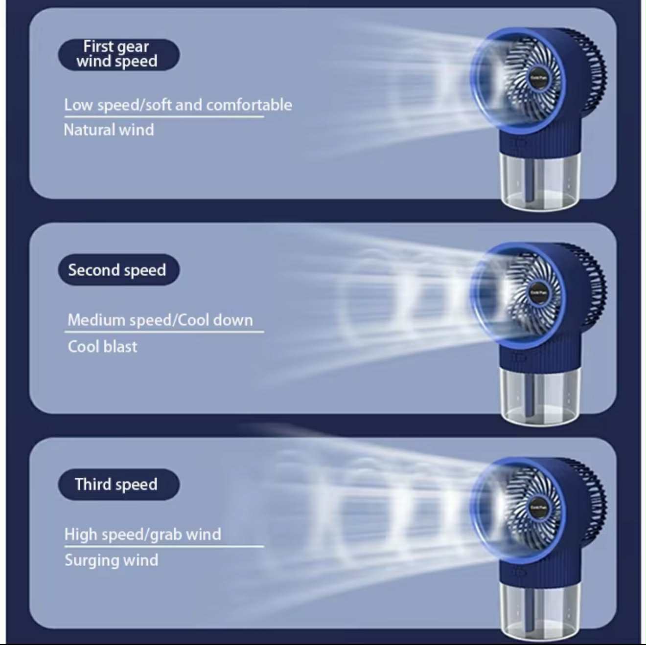 Ventilateur Portable Rechargeable avec Diffusseur et LED RGB