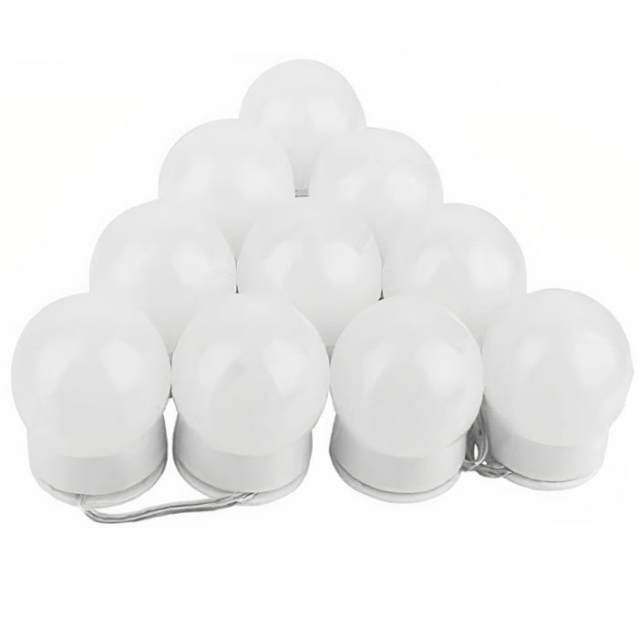 Kit D'éclairage De Miroir 10 Ampoulées LED Avec Ventouse