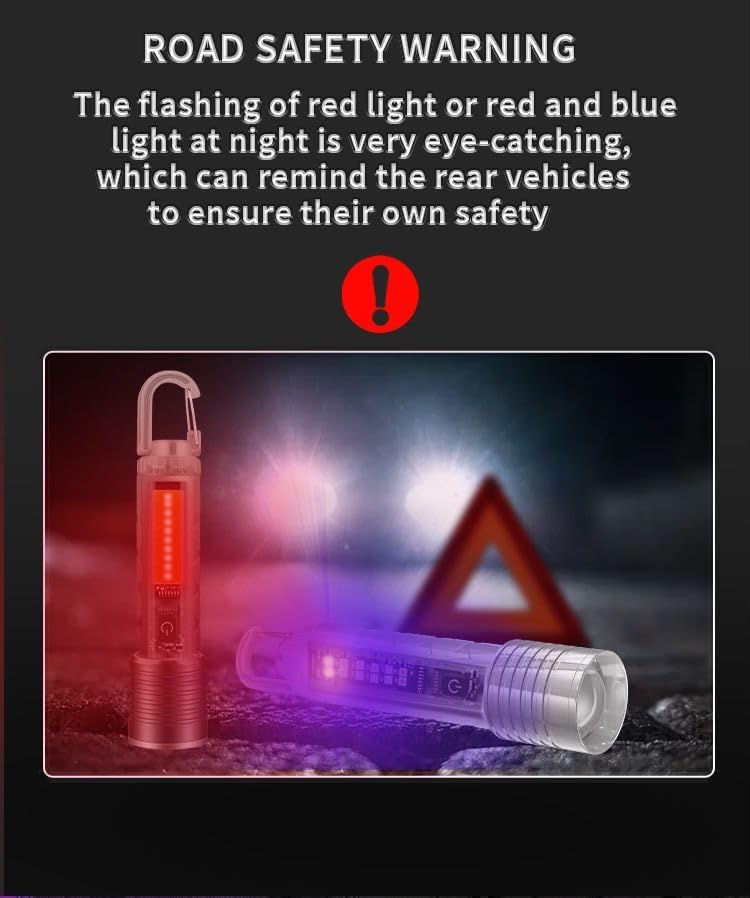 Lampe torche led haute puissance détecteur uv avec clip 8 modes