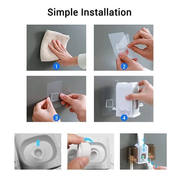 Distributeur De Dentifrice Avec Support Pour Brosse À Dents