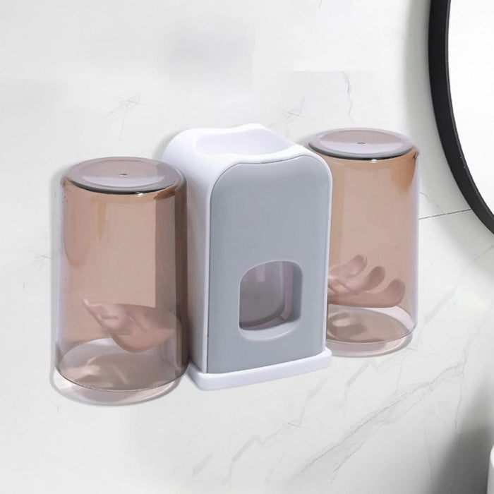Distributeur De Dentifrice Avec Support Pour Brosse À Dents