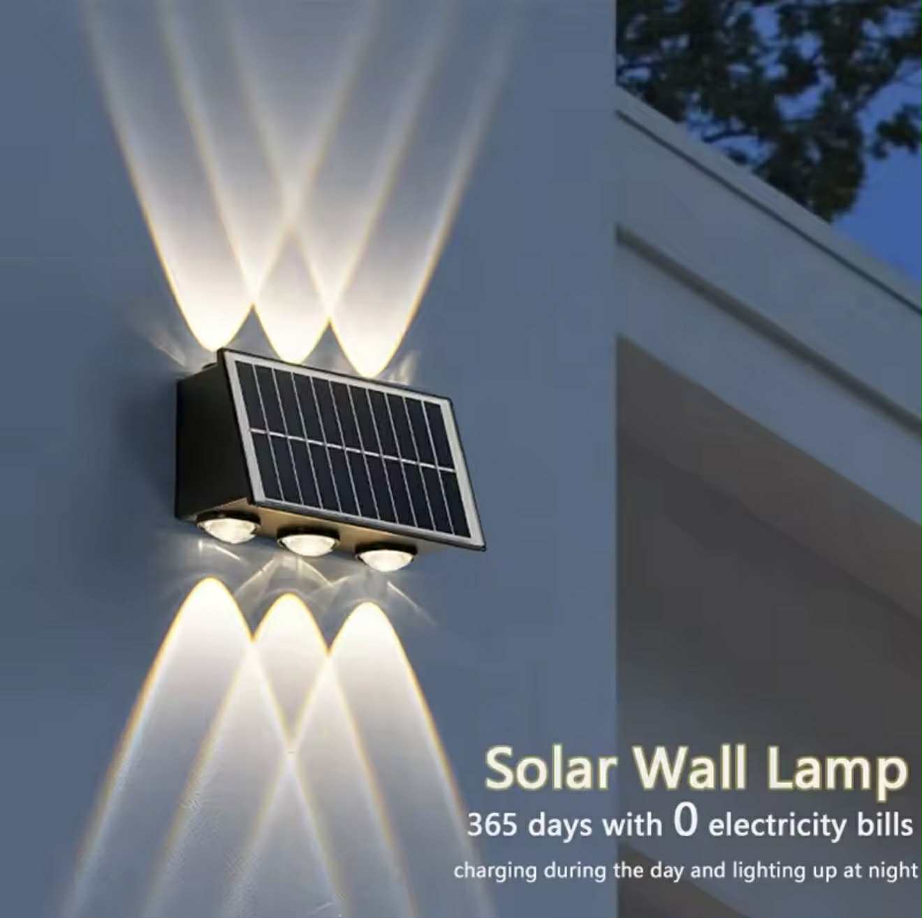 Applique Murale Solaire LED Extérieure 6 LED