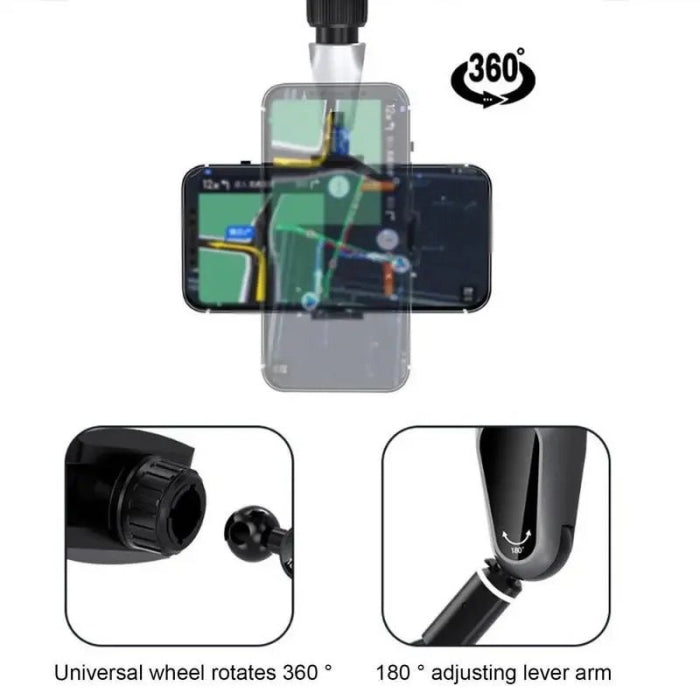 Support Téléphone De Rétroviseur Rotatif À 360 Degrés