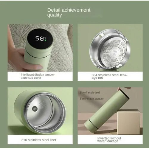 Thermos Isotherme En Acier Inoxydable Avec Afficheur De Température 500 ML