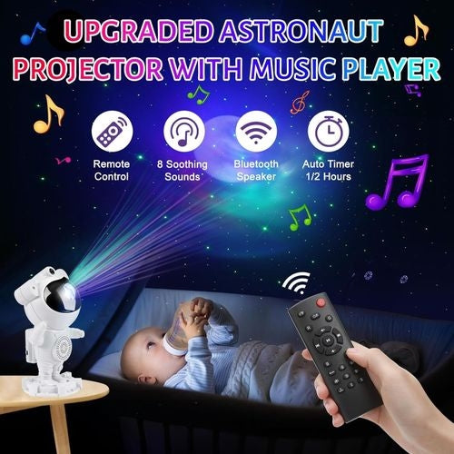 Jeux De Lumière Forme Robot - Haut-Parleur Bluetooth Minuterie Et Télécommande