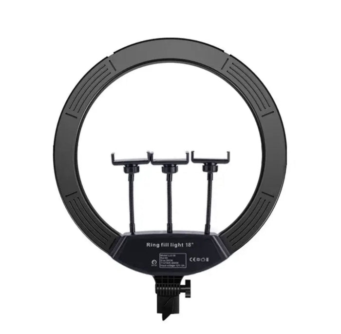 Ring Light Avec Trois Support Téléphones 3 Couleurs Et 10 Modes