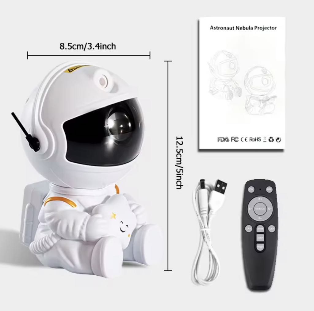 Jeux De Lumière Forme Robot En Blanc - Astronaute Projection Galaxy