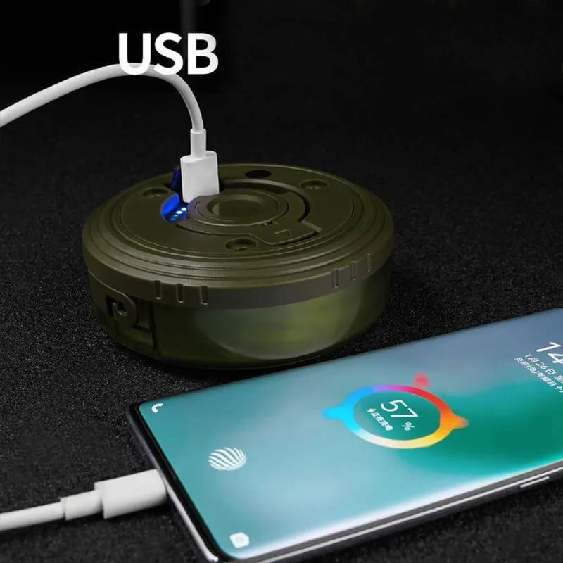 Guirlande lumineuse LED & lampe d'extérieur portable 2 en 1 avec 8 modes d'éclairage