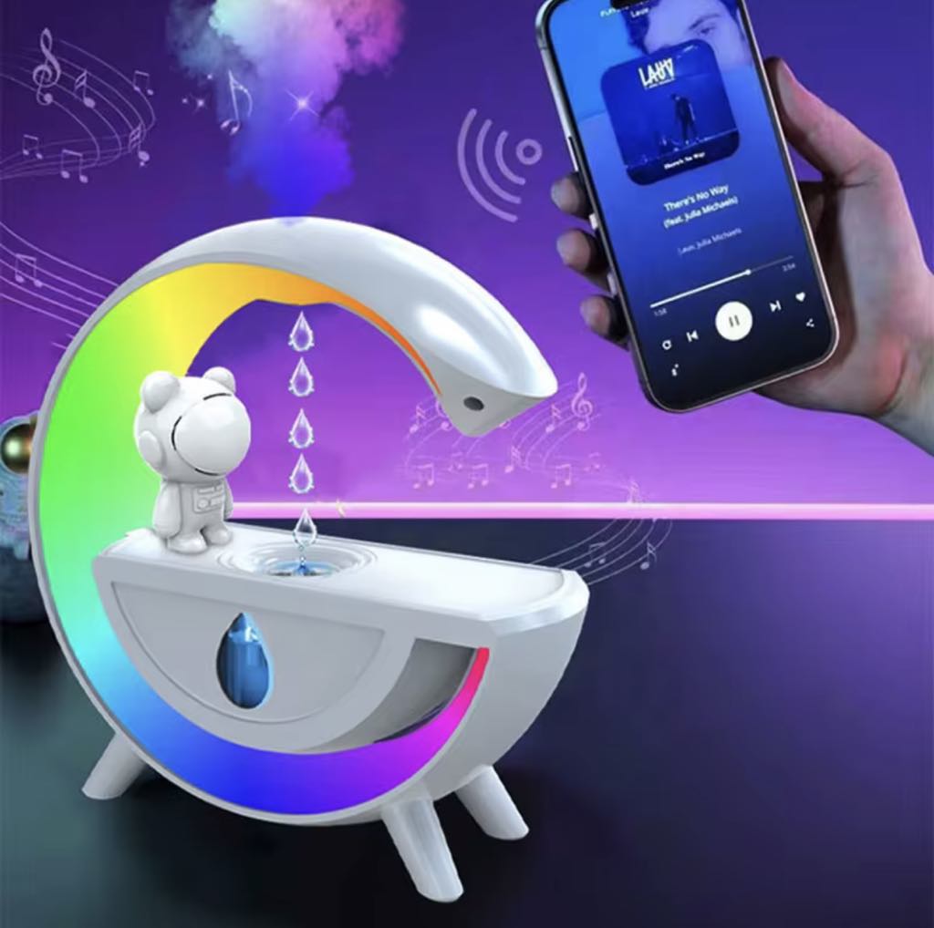Diffuseur D'arômes , Anti-Gravité avec Haut-parleur Bluetooth et lumière RGB