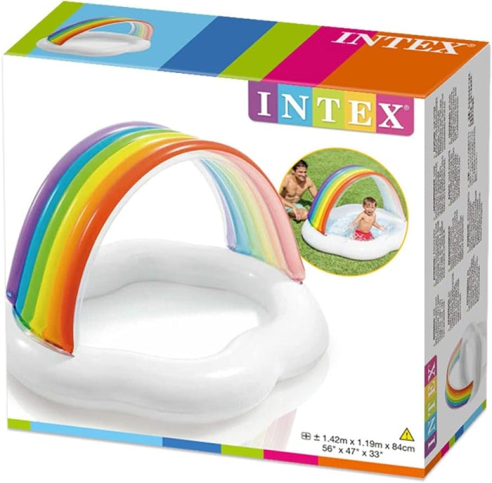 INTEX Piscine 57141 NP Bébé Arc En Ciel 142 X 119 X 84 Cm