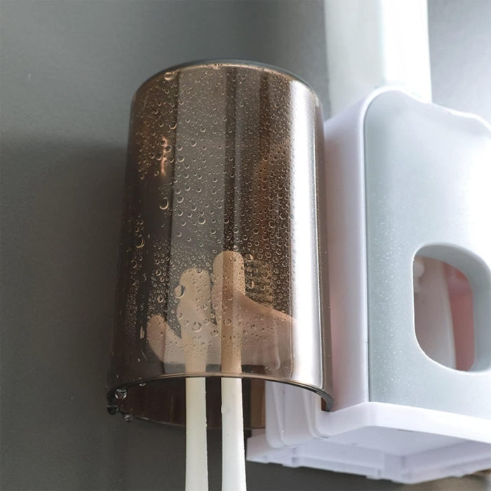 Distributeur De Dentifrice Avec Support Pour Brosse À Dents