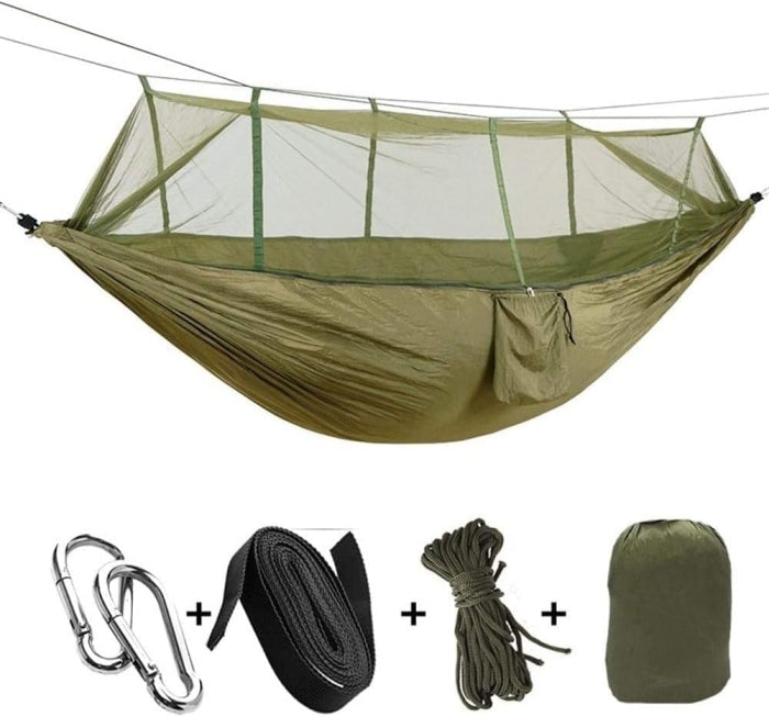Ensemble De Hamac De Camping Multifonctionnel Et Pliable Avec Moustiquaire 260 X 140 Cm