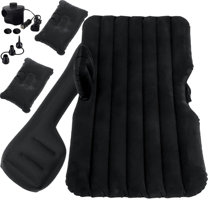 Matelas De Voyage Gonflable Universel Pour Voiture 135 Cm X 50 Cm X 85 Cm Avec Pompe Allume-Cigare Et 2 Oreillers
