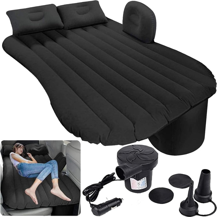 Matelas De Voyage Gonflable Universel Pour Voiture 135 Cm X 50 Cm X 85 Cm Avec Pompe Allume-Cigare Et 2 Oreillers