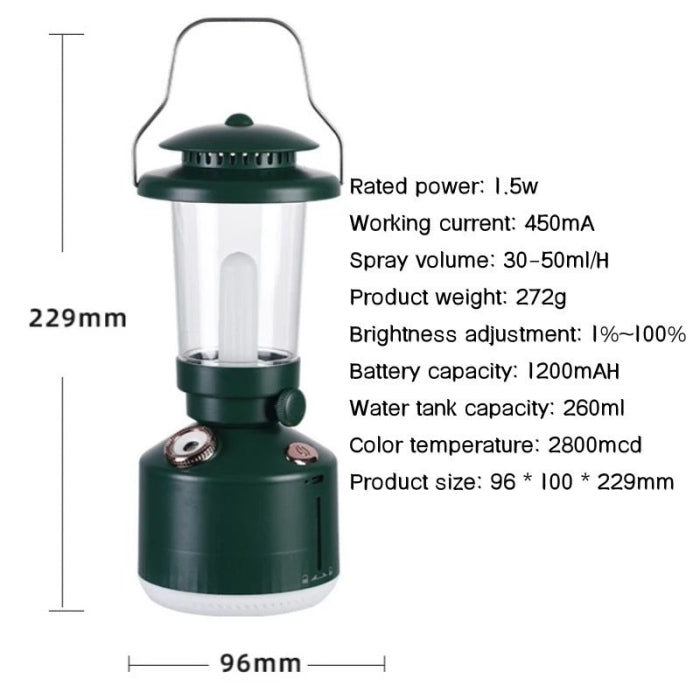 Lampe De Camping Rechargeable Avec Diffuseur D'huile Essentiel