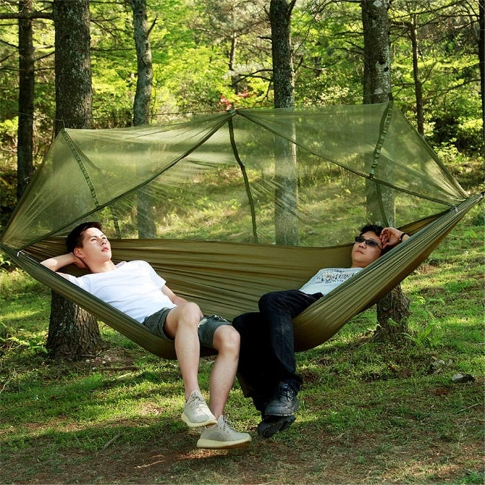 Ensemble De Hamac De Camping Multifonctionnel Et Pliable Avec Moustiquaire 260 X 140 Cm